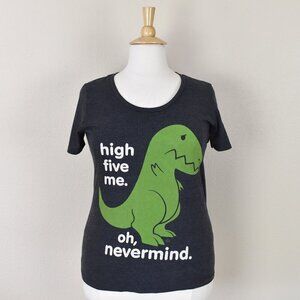 Torrid Goodie Two Sleeves Dino High Five T-Shirt NEW - 1